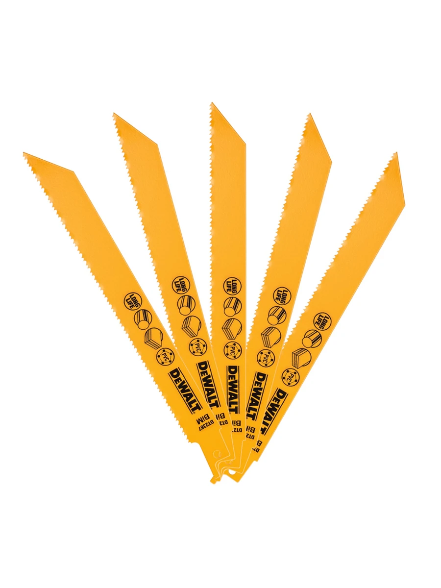 Полотно для сабельной пилы 203 x 2.5 мм DeWalt DT2387-QZ 5шт