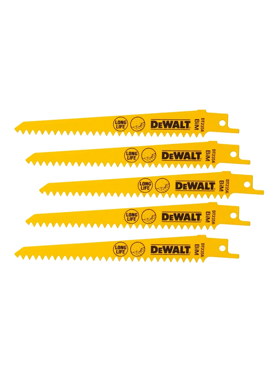Полотно для сабельной пилы 152 x 1.8 мм DeWalt DT2356-QZ 5шт (по гипсокартону)