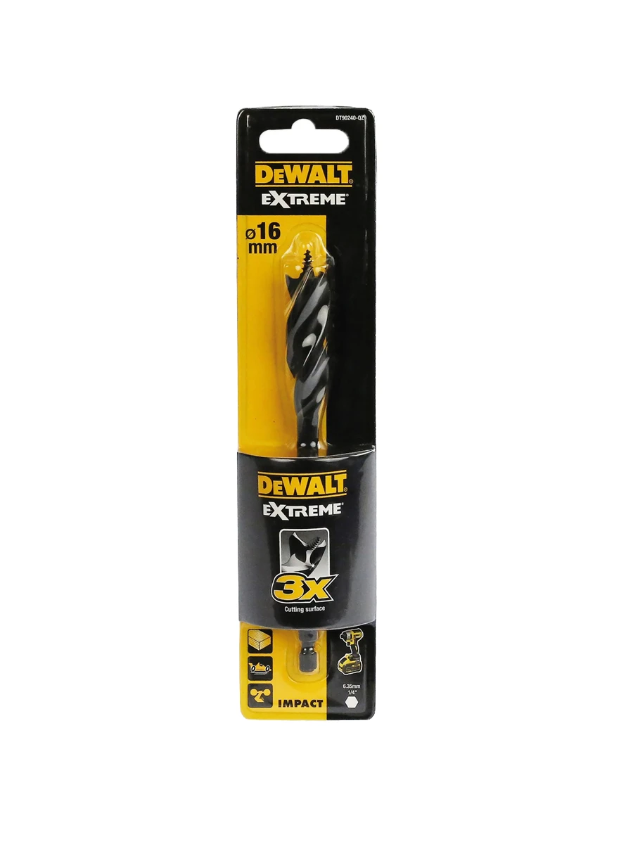 Сверло по дереву 16 x 152 мм DeWalt Extreme Impact DT90240-QZ