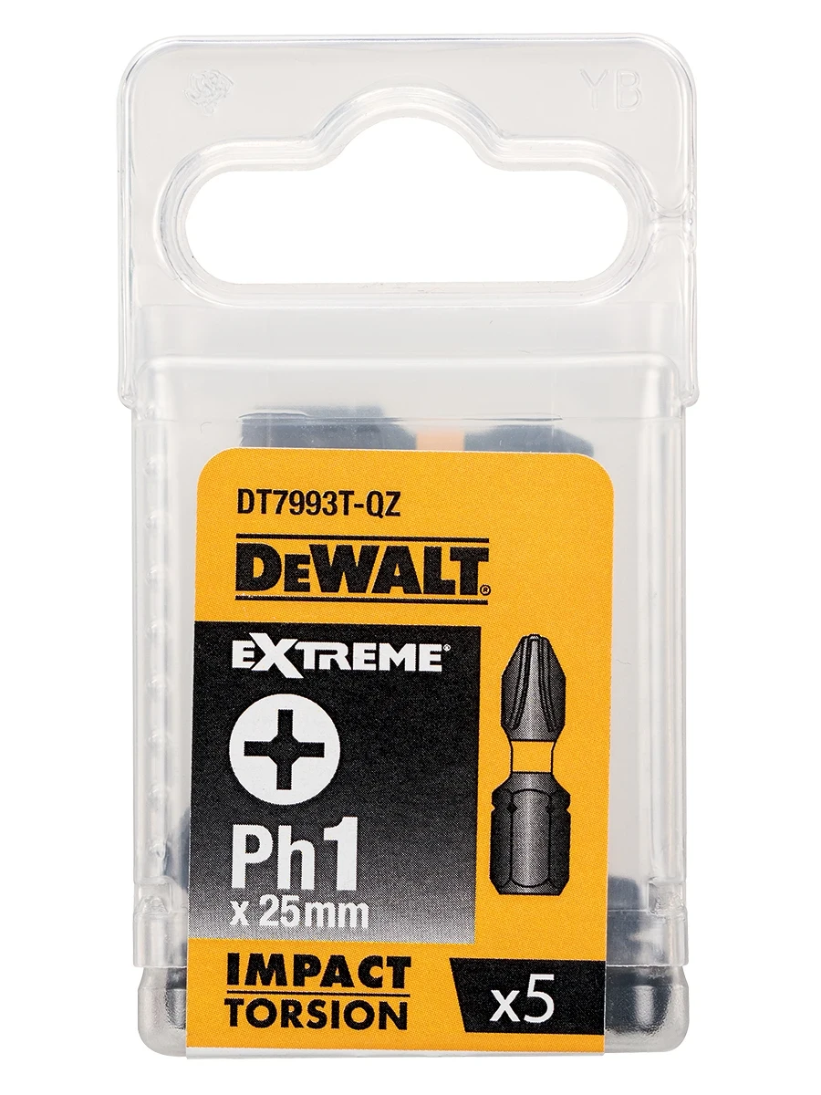 Биты 25мм DeWalt FLEXTORQ PH1 DT7993T-QZ 5шт