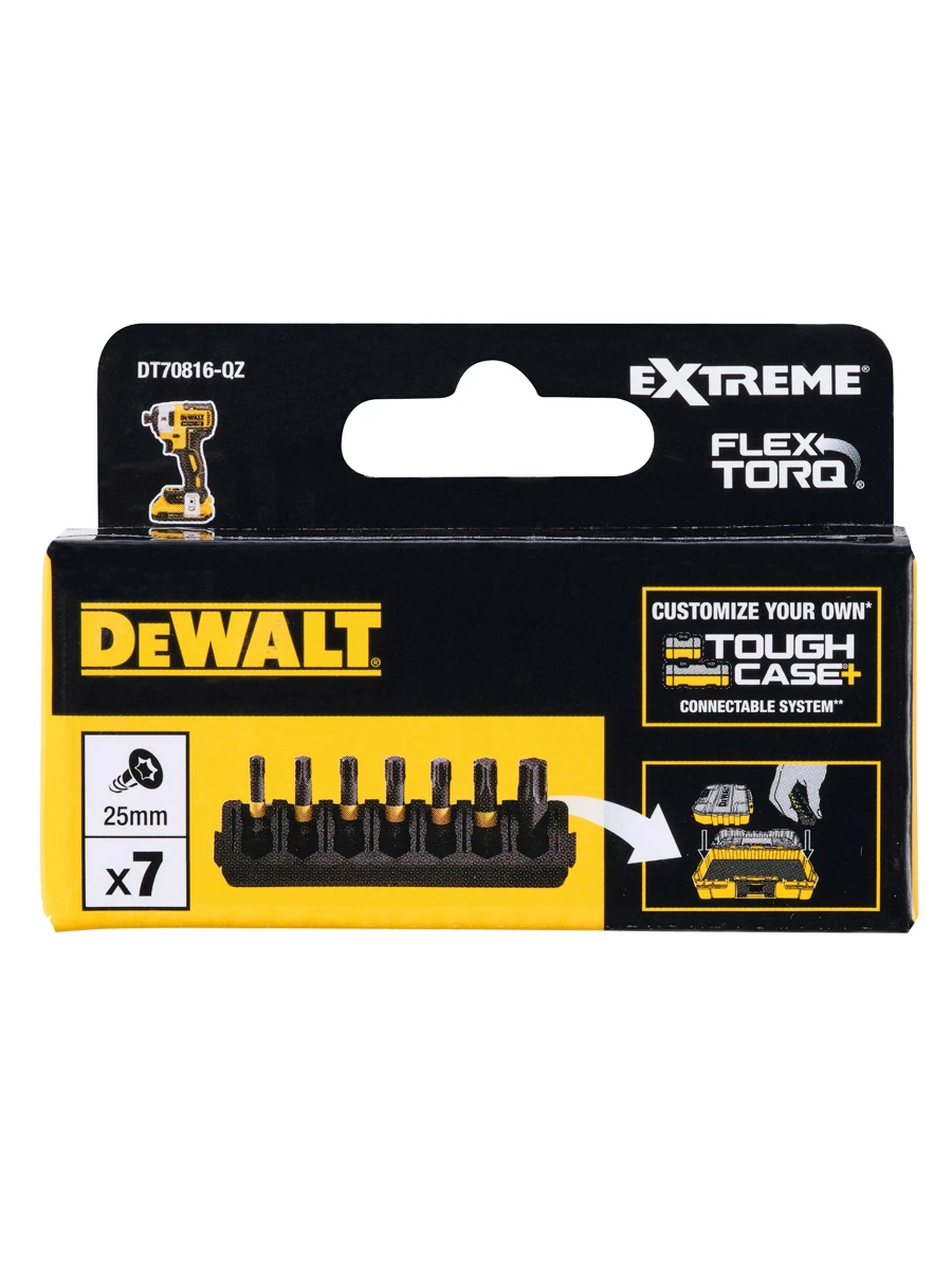 Набор бит 25мм DeWalt FLEXTORQ TX DT70816-QZ 7шт