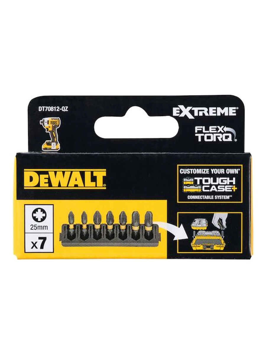 Набор бит 25мм DeWalt FLEXTORQ PZ DT70812-QZ 7шт