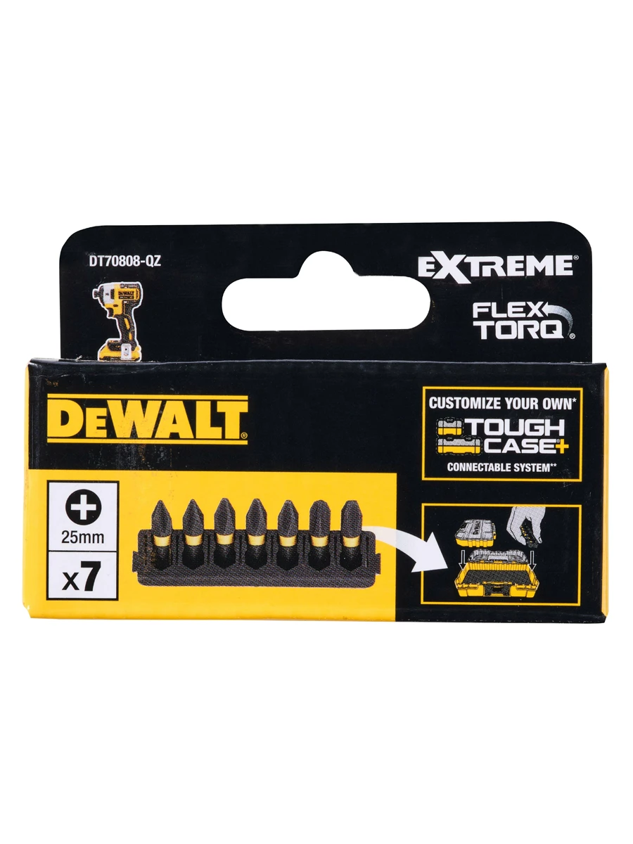 Набор бит 25мм DeWalt FLEXTORQ PH DT70808-QZ 7шт
