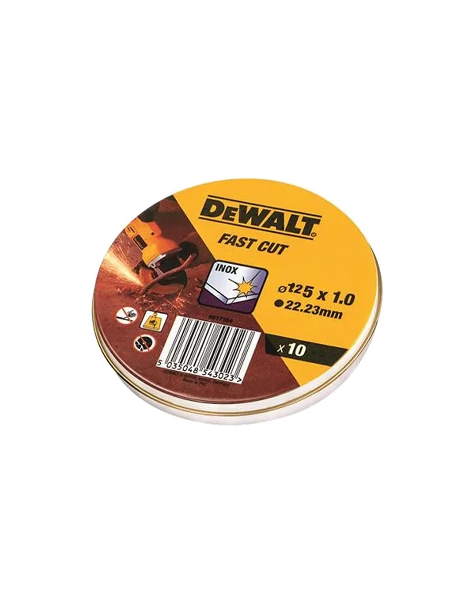 Круг отрезной 125 x 22.2 x 1 мм DeWalt DT3507-QZ 10шт