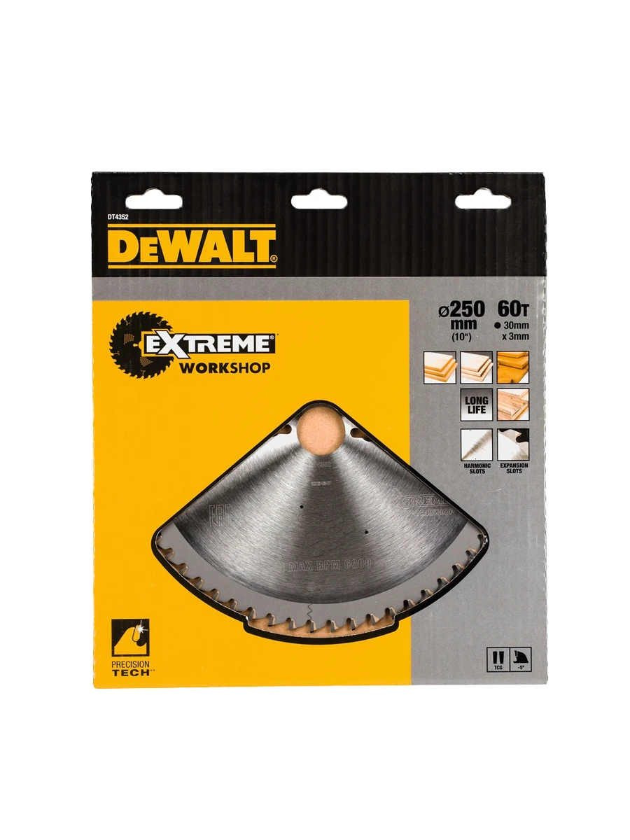 Пильный диск по дереву 250 х 30 мм DeWalt Extreme DT4352-QZ