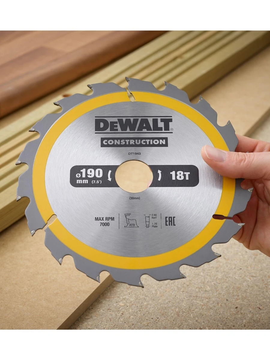 Пильный диск по дереву 190 х 30 мм DeWalt DT1943-QZ