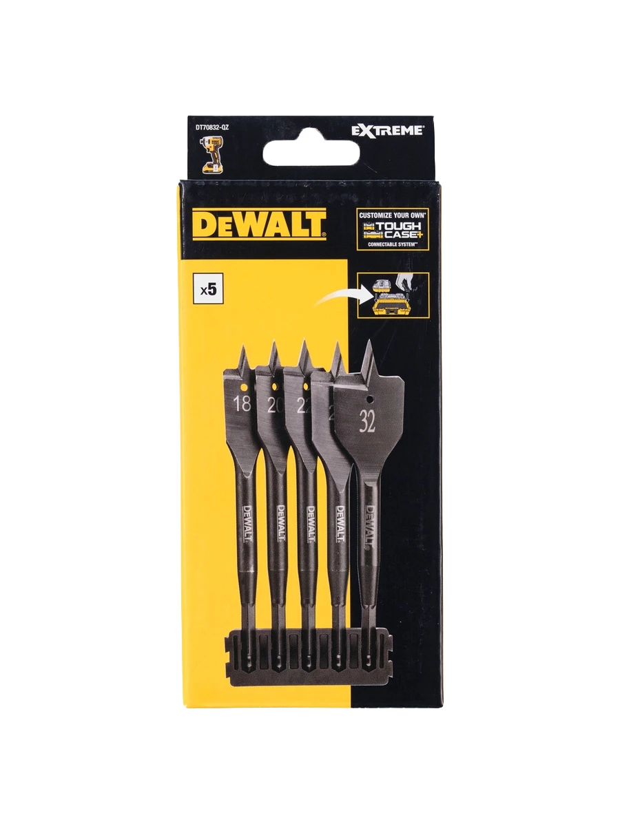 Набор перьевых сверл по дереву 18-32 мм DeWalt DT70832-QZ 5шт