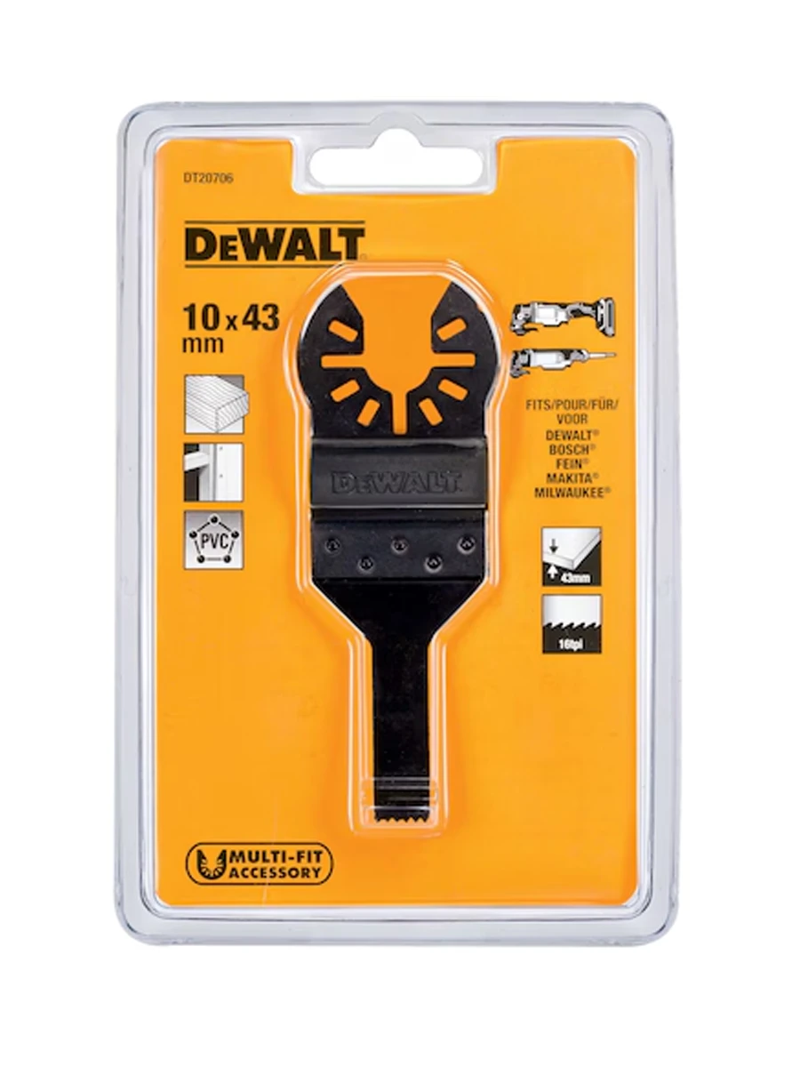 Полотно для реноватора 10 х 43 мм DeWalt DT20706-QZ