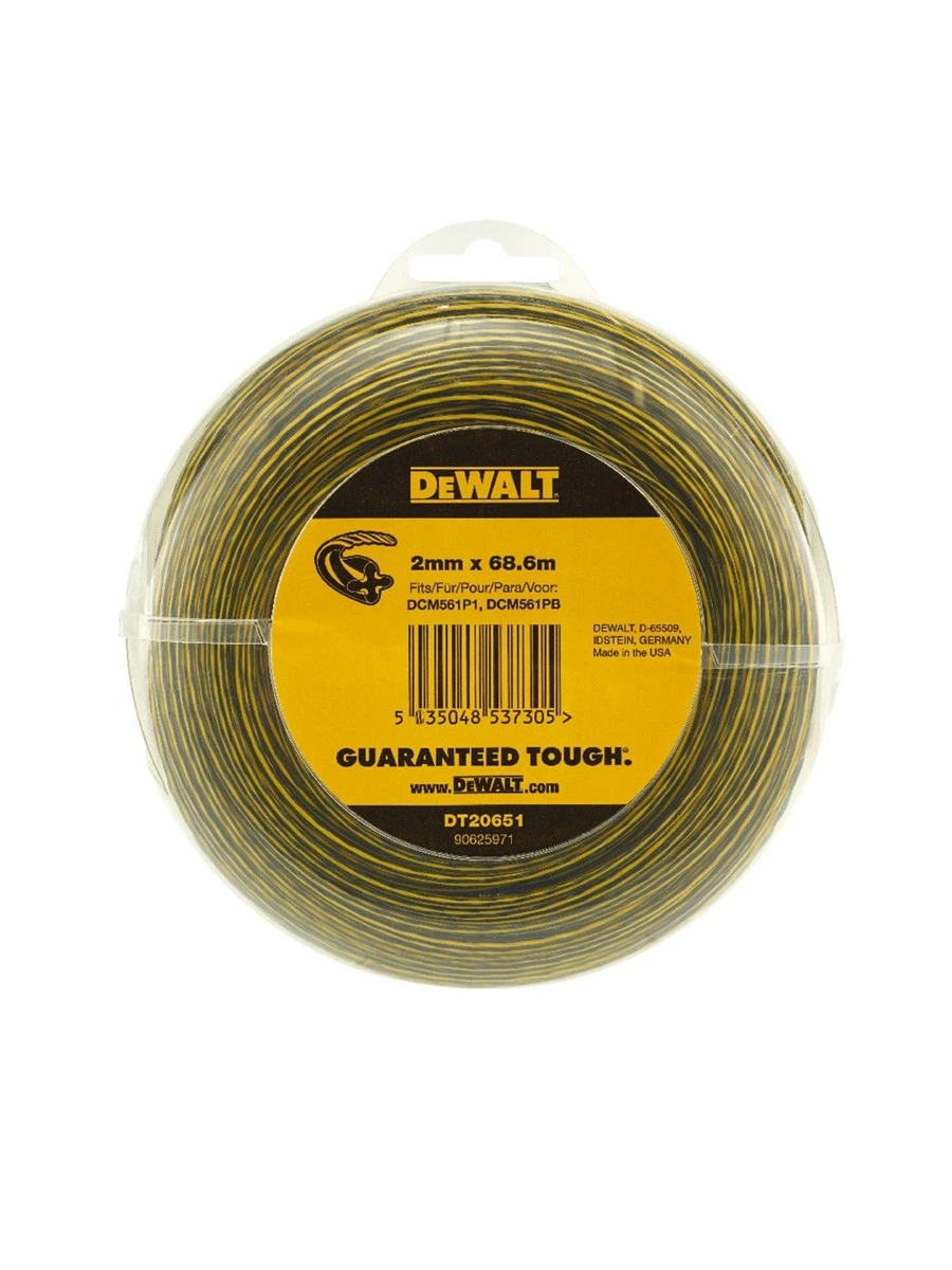 Леска для газонокосилки 2 мм х 68.6 м DeWALT DT20651-QZ