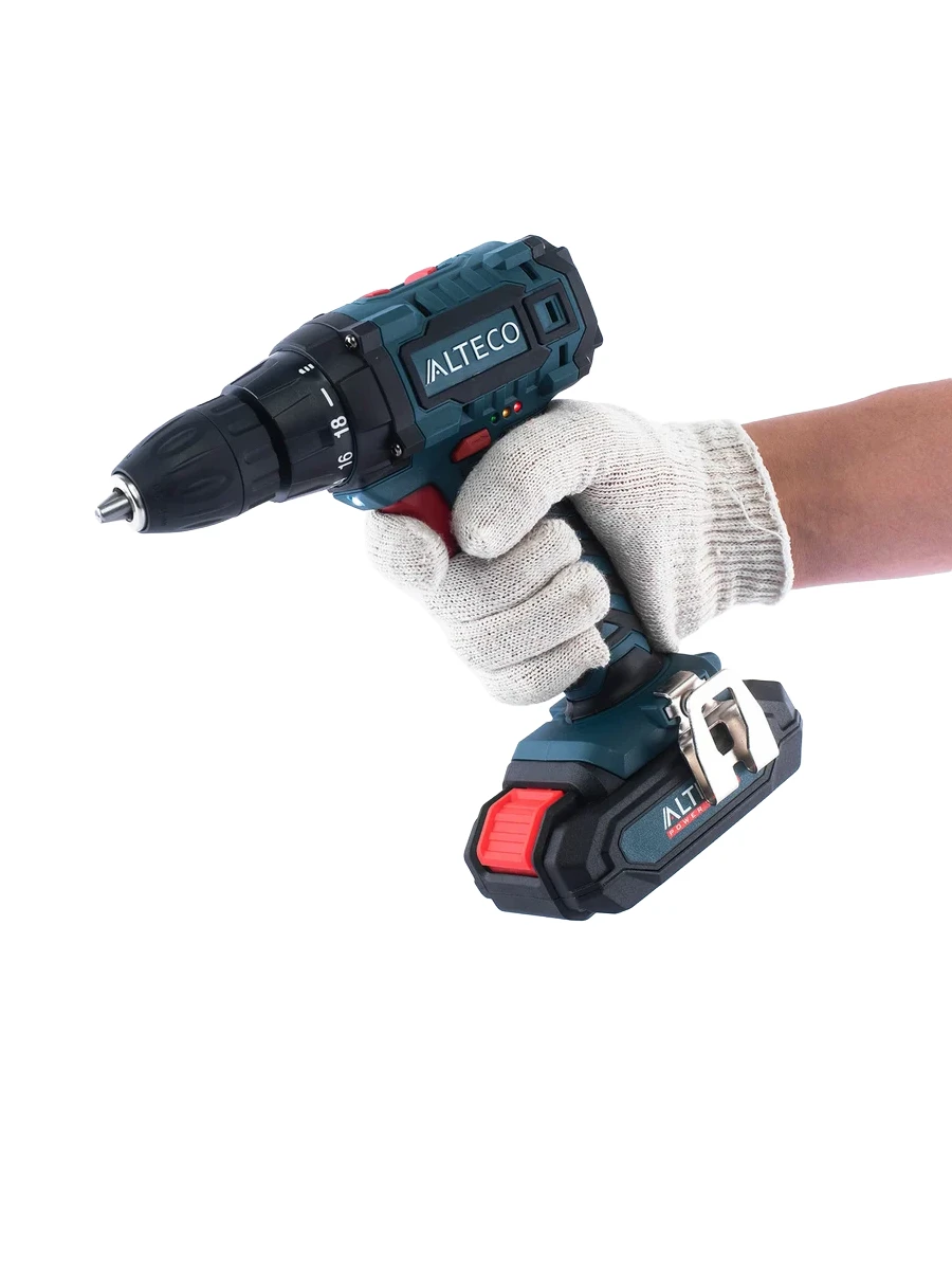 Двухскоростная безударная дрель-шуруповёрт Alteco CD 0413 (CD 2110.1) / 21V
