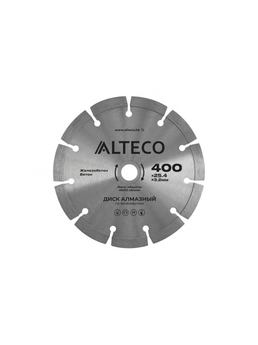 Диск алмазный по железобетону Alteco 400x25.4x3.2 мм (66491)