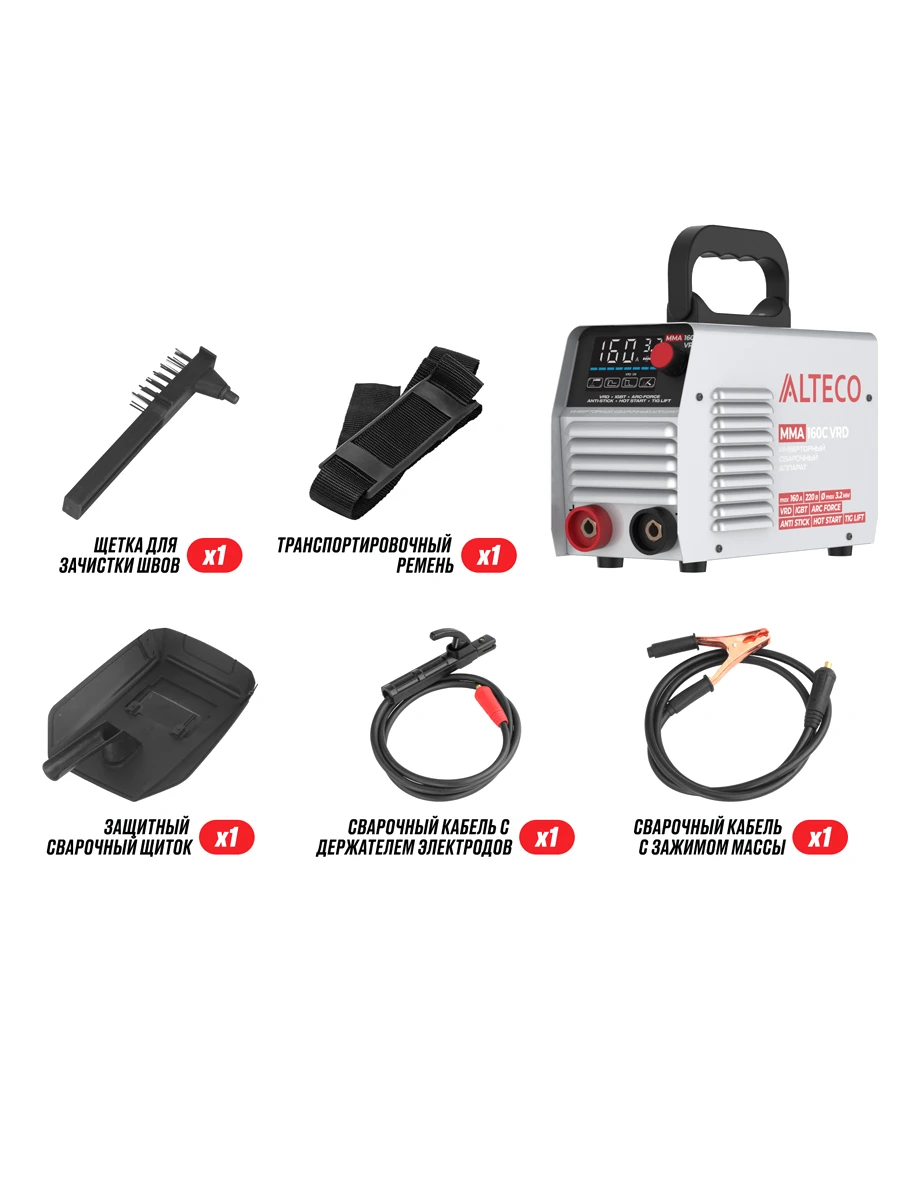 Сварочный аппарат 10-160А 220В Alteco MMA-160С VRD (70220)