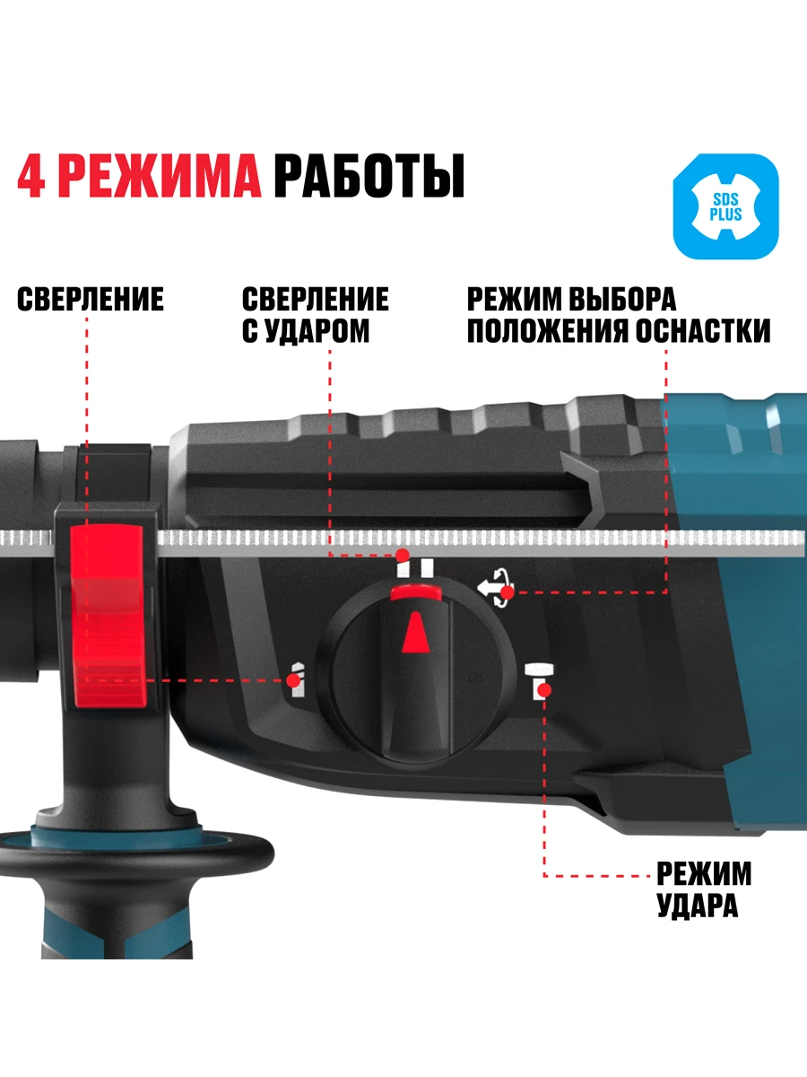 Трёхрежимный перфоратор SDS-Plus Alteco RH 950-30 AVS