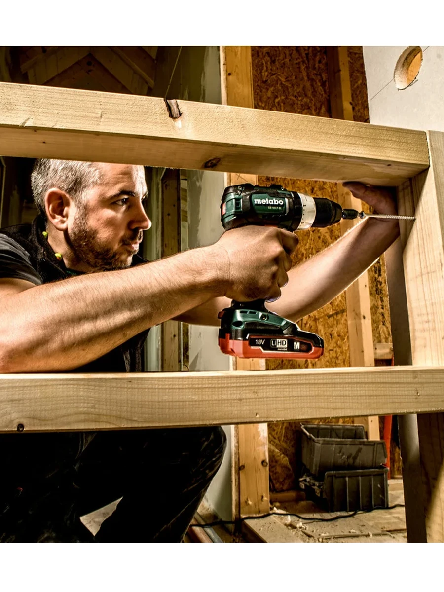 Двухскоростная ударная дрель-шуруповёрт Metabo SB 18 LT Compact (602103950)