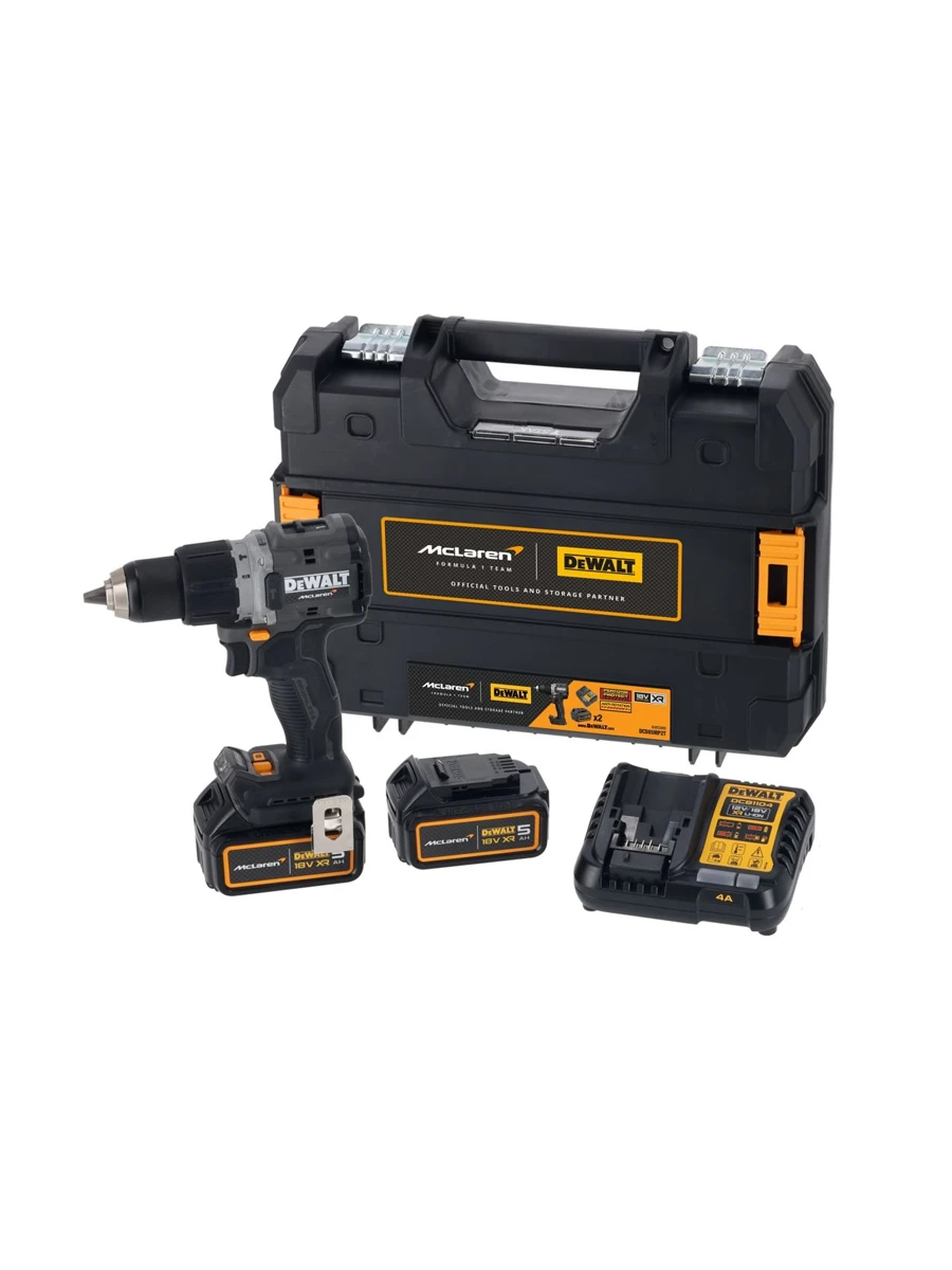 Двухскоростная ударная дрель-шуруповёрт DeWalt McLaren Limited Edition DCD85MP2T-QW