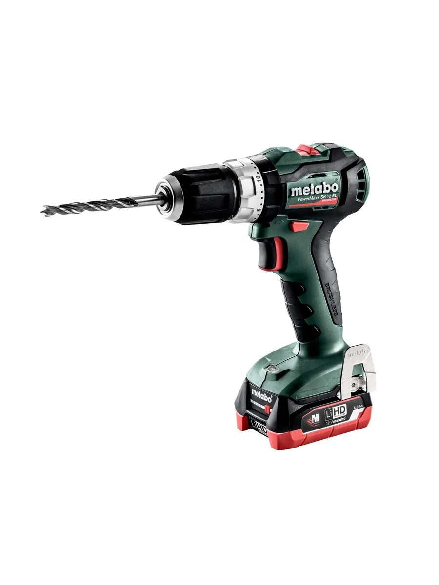 Двухскоростная ударная дрель-шуруповёрт Metabo PowerMaxx SB 12 BL (601077800)