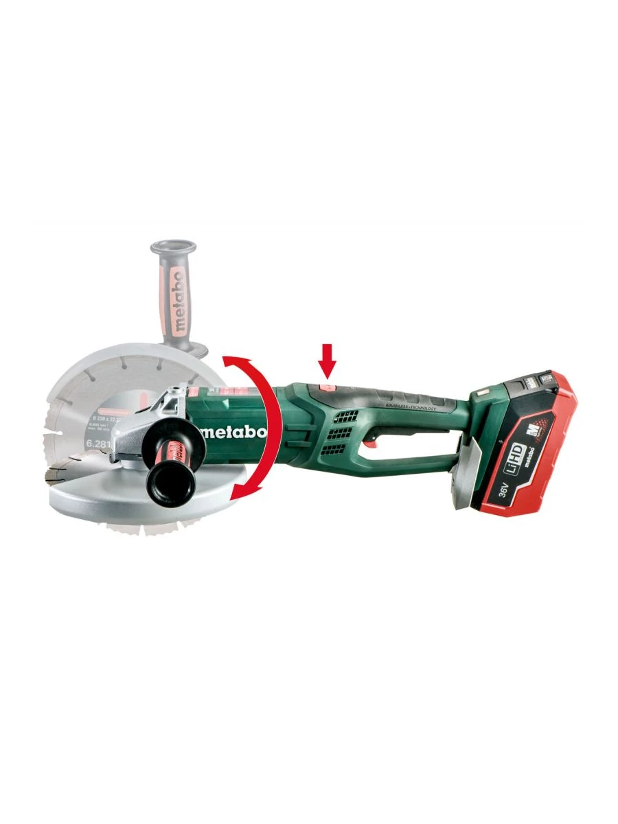 Болгарка (УШМ) 230 мм Metabo WPB 36 LTX BL 230 (613101660)