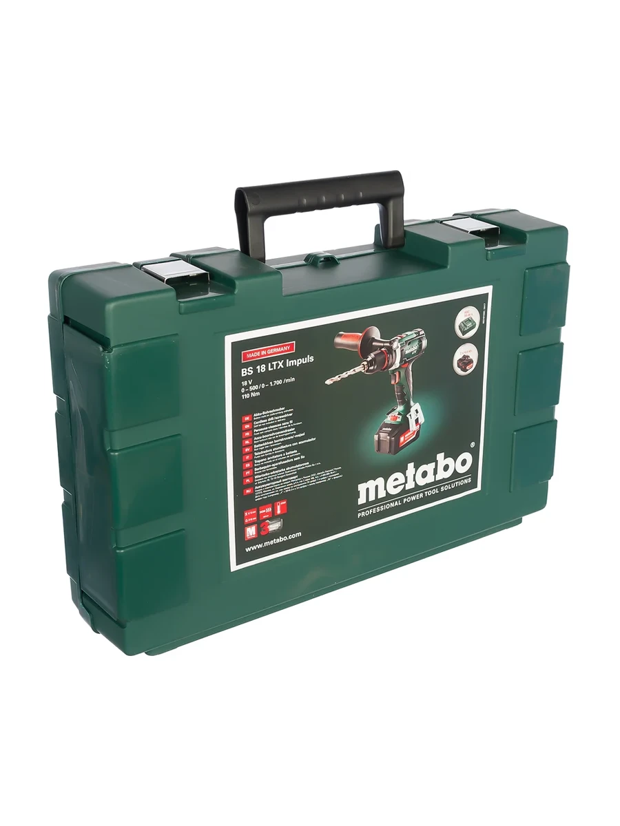 Двухскоростная безударная дрель-шуруповёрт Metabo BS 18 LTX Impuls (602191500)