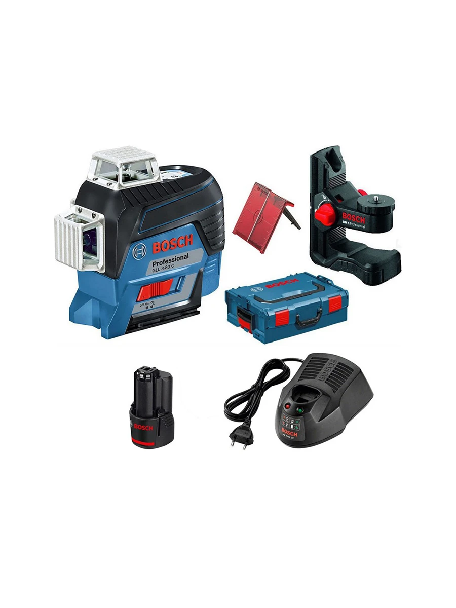 Лазерный нивелир Bosch GLL 3-80 C + L-Boxx + BM 1 (0601063R02)