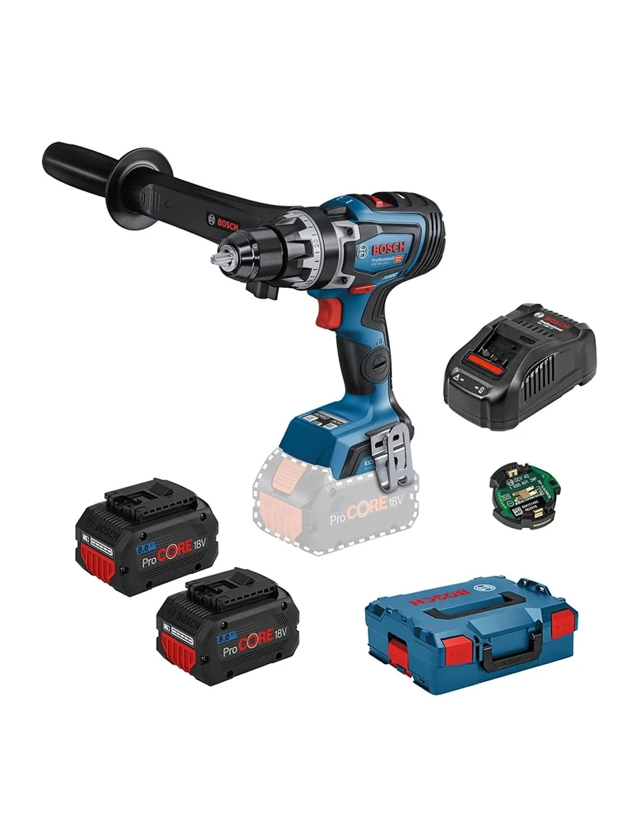 Двухскоростная безударная дрель-шуруповёрт Bosch GSR 18V-150 C + 2x PC 18V 8Ah (06019J5005)