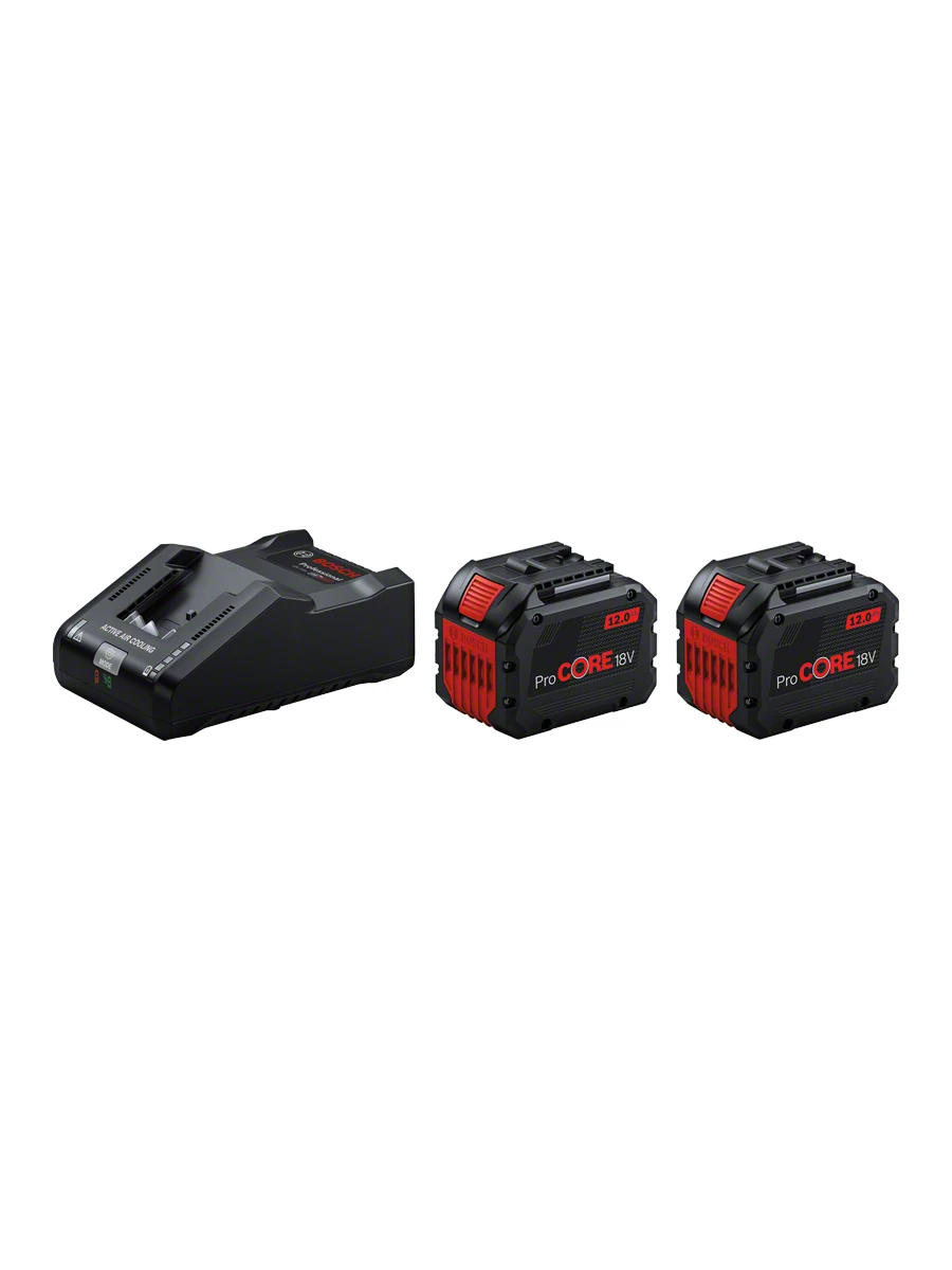 Набор аккумуляторы 12Ач 18В 2шт + зарядное устройство Bosch ProCORE18V 12,0 Ач + GAL 18V-160