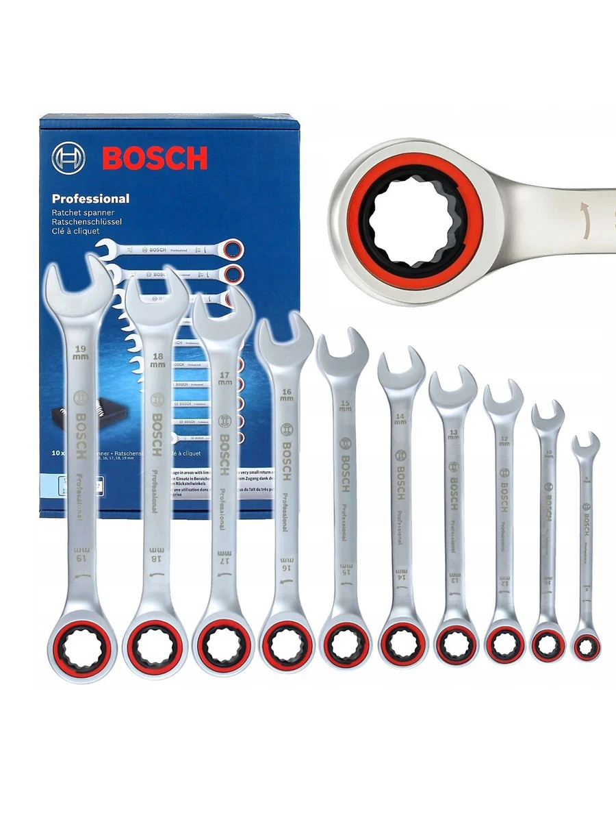 Набор ключей с трещеткой Bosch 1600A02AU0 10шт