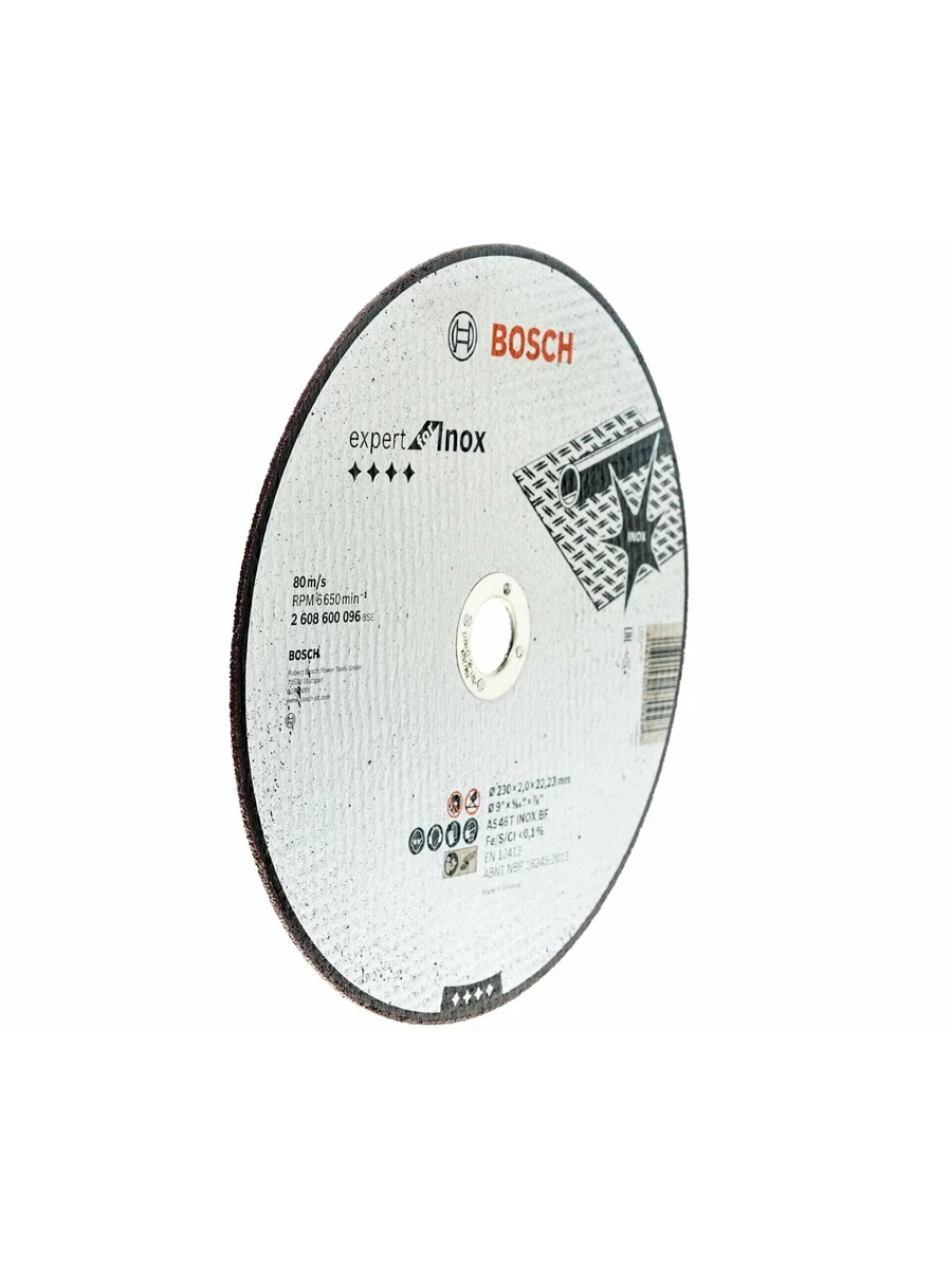 Круг отрезной 230 х 2 х 22.2 мм Bosch Expert for Inox 2608600096