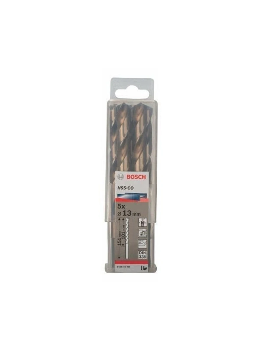 Сверло по металлу 13x151 мм HSS-Co Bosch Standardline 2608585905 5шт