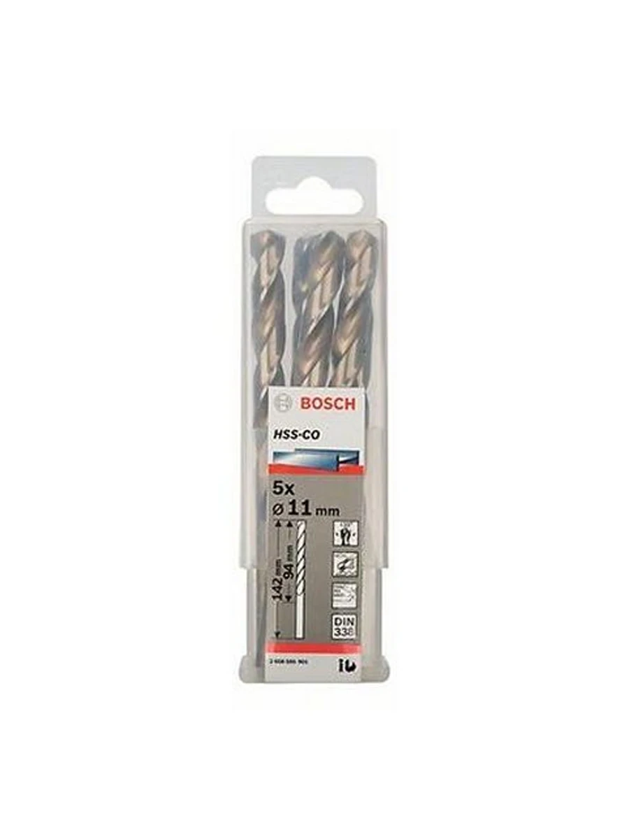 Сверло по металлу 11x142 мм HSS-Co Bosch Standardline 2608585901 5шт