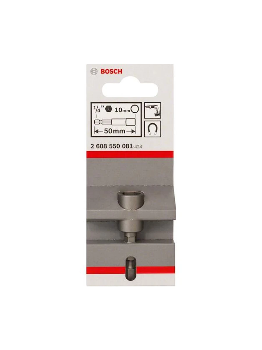 Торцевая головка 10 мм 1/4" HEX Bosch 2608550081